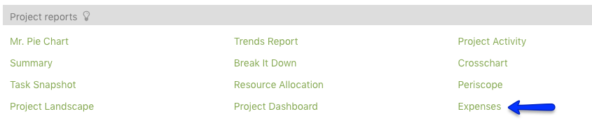Project Dashboard Reports
