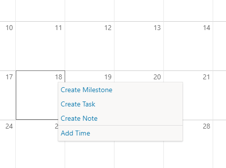 Calendar-Day right click