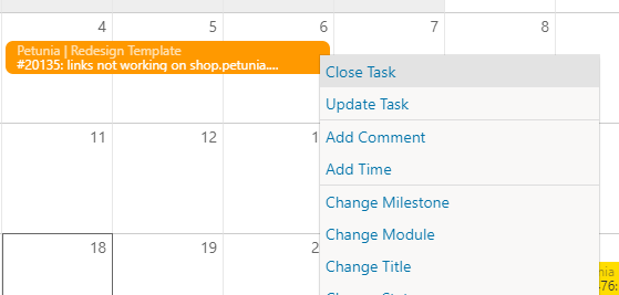 Calendar-right-click on task