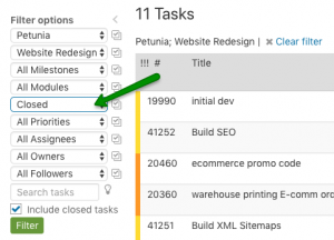 Can I include Closed tasks in my task list? | Intervals Help Documentation