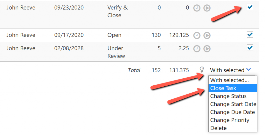 How to close a task | Intervals Help Documentation