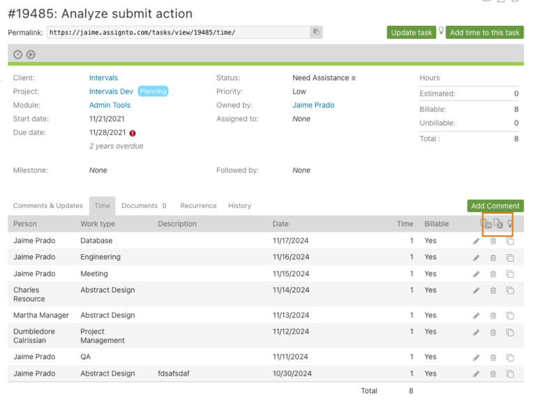 How can I export time from a single task to Excel? | Intervals Help ...